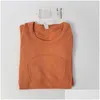 Abbigliamento da yoga T-shirt da donna Top da corsa traspirante ad alta elasticità Asciugatura rapida Senza cuciture Manica corta Sport-Ciclismo Abbigliamento da palestra Drop Delive Dh2Ln