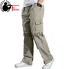 Pantalons pour hommes été coton hommes pantalons cargo hommes joggeurs baggy tactique pantalon léger armée vert travail pantalon lâche pantalon décontracté plus la taille J230714