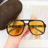 Солнцезащитные очки Falconer Black/Yellow Square для мужчин модные очки дизайнеры occhiali da souns sunnies uv400 oyear с коробкой
