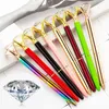 Large Diamond Ballpoint Pen Student Writing Ballpoints Metal Crystal Ballpoint Office Advertising Signature Pens School Supplies