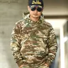 Moletons com capuz masculinos Meias masculinas Mege lã tática com capuz camuflagem militar roupas de caça ao ar livre inverno grosso quente jaqueta multicam casaco masculino Z230717