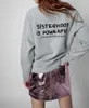 Sweats à capuche pour femmes Sweatshirts Designer Automne et hiver Nouvelles soeurs Zv françaises équitation motos imprimé avec pull en coton polaire brodé pour femme meilleure qualité