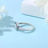 925 Sterling Zilveren Ringen Voor Vrouwen Originele Kroon Hart bone Engagement Wedding Rose Gold Crystal Ring Luxe Sieraden L230704