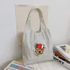 Shopping Bags Bag Foldable Student Canvas Shoulder Dog Printed Ladies Shopper Travel Tote Work Handbag Organizer