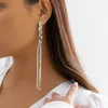 Stud IngeSight Z Punk Long Twisted Flat Snake Chain Earrings for Women Personality Gold Color Drop Earring Wed Party Jewelry Gifts 230714