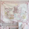 Tapestries anime Cute bear Background Cloth Room Decor Kawaii Pink Tapestry Teen Posters and Prints Garden for Outside 230714