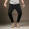 Men's Pants Men Trousers Spring Autumn Casual Black Khaki Loose Slim Fit Pants Boy Plus Size 42 44 46 48 Stretch Cotton Male Ankle Long Pant J230714