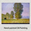 Paesaggio dipinto a mano su tela strutturata con figure Giverny Claude Monet Dipinto Natura morta Arredamento per sala da pranzo