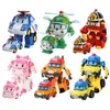 Action Toy Figure Set di 6 pezzi Poli Car Kids Robot Toy Transform Vehicle Cartoon Anime Action Figure Giocattoli per bambini Regalo Juguetes 230713