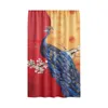 Gardinfågelfönsterpaneler dekorativa djurmönster färg matchande mjuk stång ficka för vardagsrum badrum kök