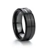 Alianças de Casamento Clássico EUA Banda Preta Tungstênio Para Homens Masculino Meninos Aniversário Moda 8mm Pesado Titânio Jóias Anel Masculino