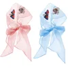 Foulards Designer Marque Foulard En Soie Femmes Cheveux Ruban Étroit Cou Cravate Maigre Foulard Long Bandeau Papillon Broderie Foulard