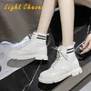 Stövlar Kvinnors fotled Stövlar Fashion Platform High Heels Winter Shoes Women's Casual Feet Motorcykelstövlar Spring Women's Short Boots Z230714