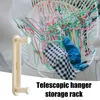 Clothing Storage Hanger Organizer Stacker Adhesive Rack 3 Gear Stretchable Clothes Coat For Adult