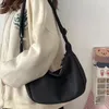 Bolsas de noite de ombro femininas sólidas Harajuku para todos os jogos Bolsas multifuncionais simples de grande capacidade Hobos Bolsa transversal para adolescentes Ins