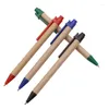 Ballpoint Pen Student School Business Office General Writing 1.0mm Tip Blue Ink Paper Tube Style Exquisite Gift