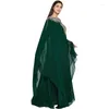 Ubranie etniczne Marokco Caftan Dress Dubai Kaftan Fashion Eleganckie koraliki Sarees dla kobiet w Indiach