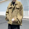 Vestes pour hommes fonctionnelles Style cuit léger et pas de fer vêtements de travail rétro veste courte à volants belle tendance revers haut de baseball