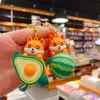 Modeblogger Designerschmuck Fruit Fox Weicher selbstklebender Schlüsselbund Cartoon Tropf selbstklebender Anhänger Handy-Schlüsselanhänger Lanyards Schlüsselanhänger Großhandel YS87