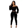 Kvinnors uppsättning 2023 Autumn New Fashion Casual Women's Set Sexig Slim Fit Women's Two Piece Pants