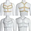 Trajes sensuais masculinos Bondage Harness Fetish Wear Body Cage Bra Open Chest Belt Underwear Men Crop Top Bodysuit231c