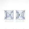 Studörhängen Asscher klippte 1,5CT Lab Diamond Earring Real 925 Sterling Silver Jewelry Engagement Wedding For Women Bridal