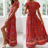 Casual Dresses Summer Women Dress Floral Boho Style Long For Evening Party Clothing Sexy V Neck Beach Maxi Sundress