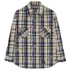 Kurtki męskie Vujade 2023 004 Destruction Craft Plaid Flannel Flannel Casual Kenijima Retro Shirt Kurtka WY581