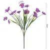 Dekorative Blumen, 1 Stück, 5 Gabeln, künstlicher violetter Blumenstrauß für Outdoor-Dekoration, Hochzeitszubehör, Geburtstagsfeier, Heimsimulation, gefälschte Pflanze