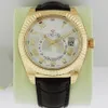 Luxury Sky Dweller 326138 18k Yellow Gold Brand New Machines automatiques Mens Watch Men's Wristwatches236v