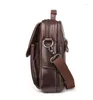 Briefcases Clearance Price Wax Leather Retro Men's Shoulder Bag Business Tote