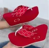 2023 Luxury Fashion Designer Sandaler Flat Slippers With Summer Outdoor Floor Slide Wedge Sandals Lady Letters Cowboy Classic Women Beach Shoes 36-43 AAA