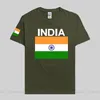 Men's T Shirts India Man Classic T-shirts Nation Team Cotton Fashion Meeting Fans Streetwear Fitness Gyms Tops Country Flag IND