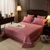 Beddengoed Sets Blauw Zwart Roze Fleece Quilt Sprei Sprei Hoes Kussenslopen Matras Deken Colchas Para Cama Couvre Lit