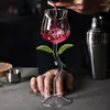 Wine Glasses 150/280ml Romantic Rose-Shaped Glass Cocktail Red Juice Champagne Cup For Bar Wedding Decoration