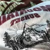 نساء Tshirt American Retro Letter Printing Snow Mountain Cours Lourd كبير الحجم القصيرة القصيرة قصيرة الأكمام الرجال والنساء نصف زوجين قمم 230713