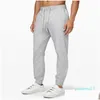 Lu Lu Lemons Mens LL Yoga outfit jogger lång sport utomhus stad svett avslappnad dstring gym svettbyxor elastiska midja droppleverans sport outdoo dheia s