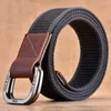 Belts Youth Cargo Waistband Youthful Outdoor Sport Canvas Belt For Men Women Double Ring Buckle Versatile Waist Band Jeans