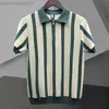 T-shirt da uomo 2023 a righe a contrasto Polo da uomo con risvolto sottile casual Camicia da uomo Summer Zipper T-shirt con risvolto in maglia Polo Mannen Polo Camisa Hombre L230713