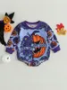 Fille Robes Bébé Garçon Halloween Costume Citrouille Combinaison Avec Sweat À Capuche Et À Manches Longues Barboteuse Body