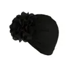 Fleur creuse mignon bébé Turban casquettes garçons musulmans filles bandeau couleur unie haut noué africain indien intérieur Hijab Bonnet