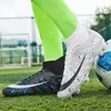 Sukienka buty wysoko kostki Buty piłki nożnej w rozmiarze 35-48 mężczyzn Ultralight Hal Football Women Boots Boys Non-Slip Długie Spikes Trenerów piłkarskich 230714