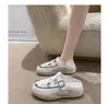 Leather Baotou Woman's Summer Sandals Hollow Out Casual Thick Bottom Non Slip Breathable Outdoor Fashion Beach Slippers 89209 door pers