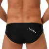 Men's Swimwear Low Waist Swimming Briefs Man Black And White Contrast Sexy With Pocket Male Classic Fit Trunks Swimsuit