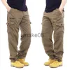 Men's Pants Cotton Cargo Pants Men Overalls Army Military Style Tactical Workout Straight Trousers Outwear Casual Multi Pocket Baggy Pants J230714