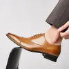 Nowe Oxfords dla mężczyzn wskazywane palce u stóp koronkowe sukienki ślubne Buty Rozmiar 38-48 Bezpłatna wysyłka Zapatos para hombre