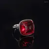 Cluster Ringen Mode S925 Zilveren Dames Persoonlijkheid Ruby Suiker Toren Stud Oorbellen Ring Vol Diamanten Ketting Set