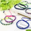 Chaîne Lien Evil Eye Bracelets Réglable Mexicain Chanceux Perlé Bracelet À La Main Mal De Ojo Corde Tressée Protection Amet Pour Wom Dhila