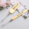 Cake Tools Custom Wedding Knife Stainless Steel Personalized Server Set Shovel Desserts Cutting Pie Cutter Customizable 230714