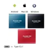 Discos rígidos originais portáteis SSD 1 TB USB 3.1 Unidade de estado sólido móvel de alta velocidade tipo C Dispositivo de armazenamento em disco rígido externo para Mac Laptop 230713